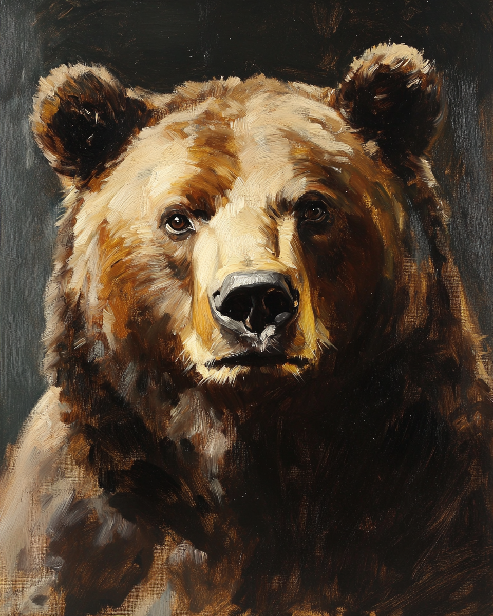 John Singer Sargent Bear Portrait Painting 4:5