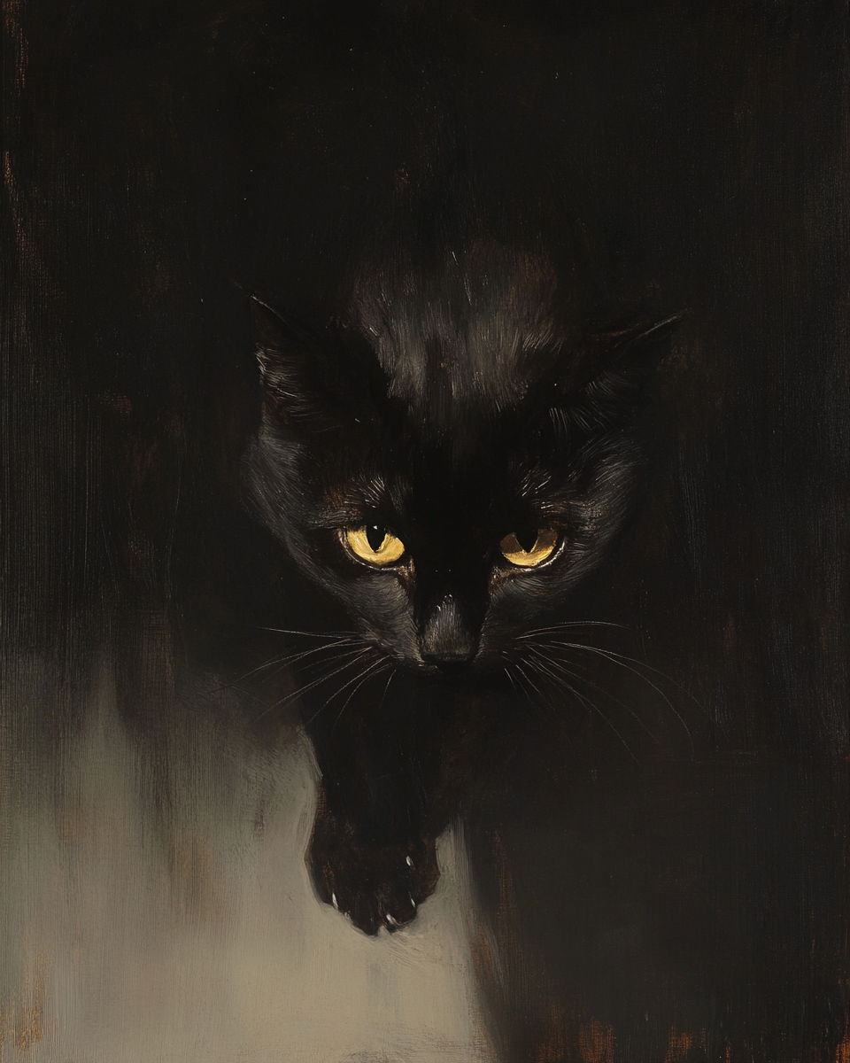 John Singer Sargent Black Cat Portrait Painting