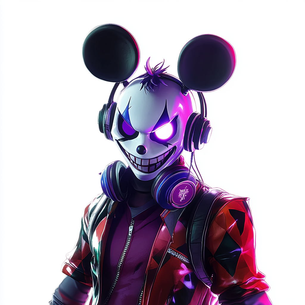 Joker-Faced DJ: Fortnite Style Dead Maus Inspired Rendering