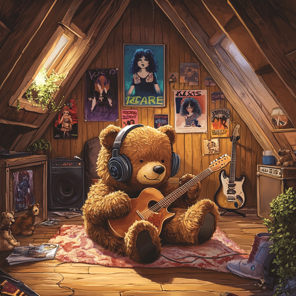 Jonny the Bear Rock Star in Cozy Cave