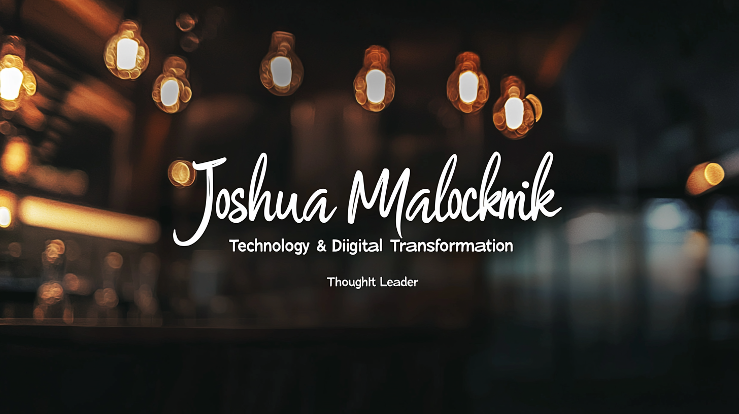 Joshua Malockmik - Sophisticated Signature Logo for Technology Leader