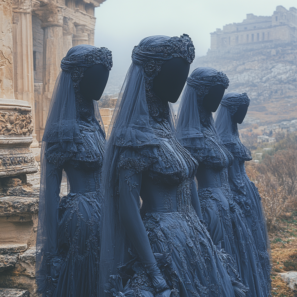 Karyatides statues in Dior Fall/Winter 2024 Collection