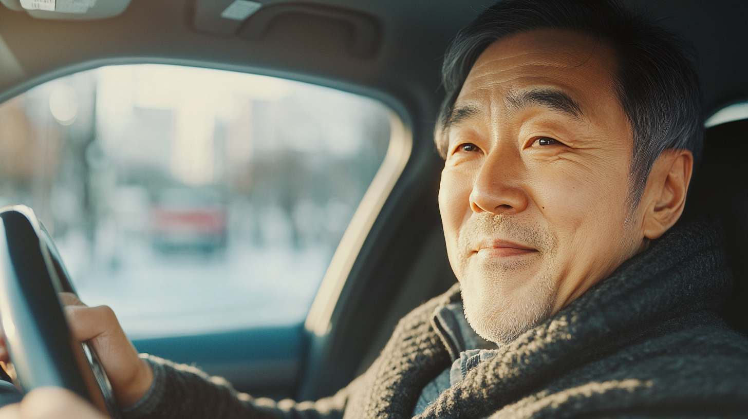 Korean Man Driving UHD Cinematic Photography 8K Shot