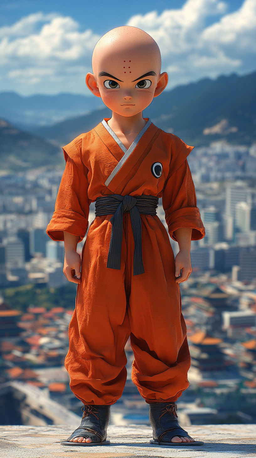 Krillin in Korean Martial Arts Outfit in Seoul