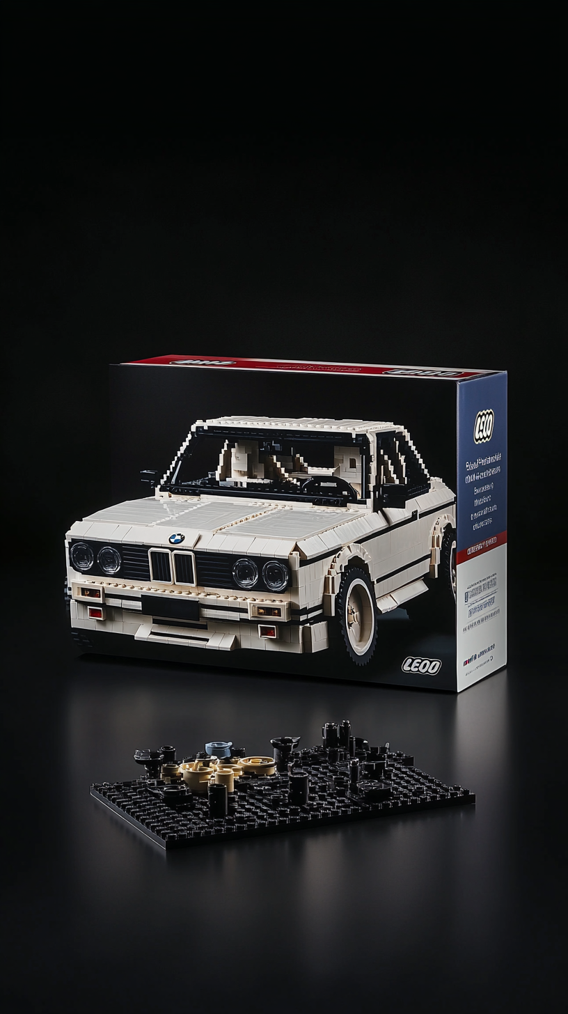 LEGO Cream white BMW M3 E30 car set packaging