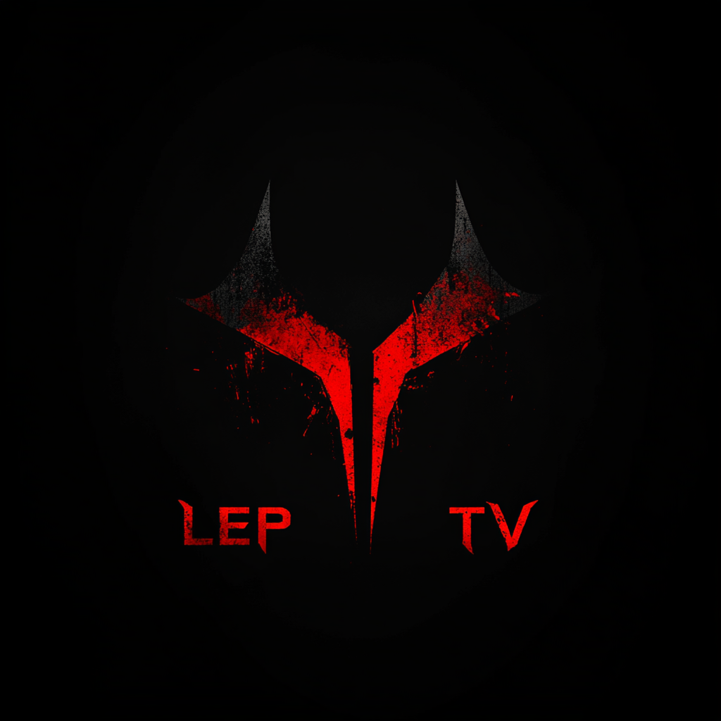 LEPPOOZ TV gaming logo: red and black minimalist design.