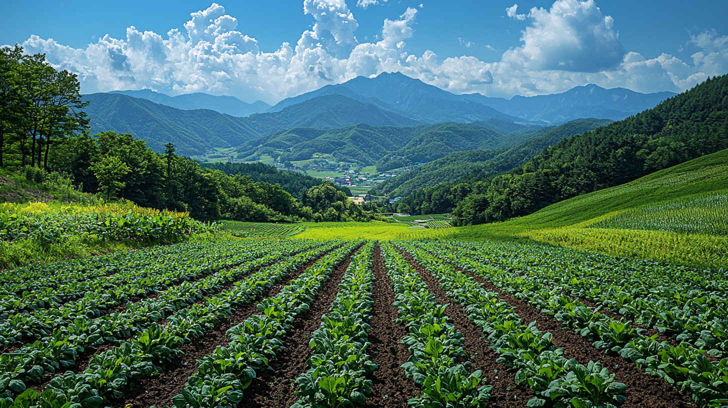 Landscape of Growing Vegetables in Gangwon-do, Korea