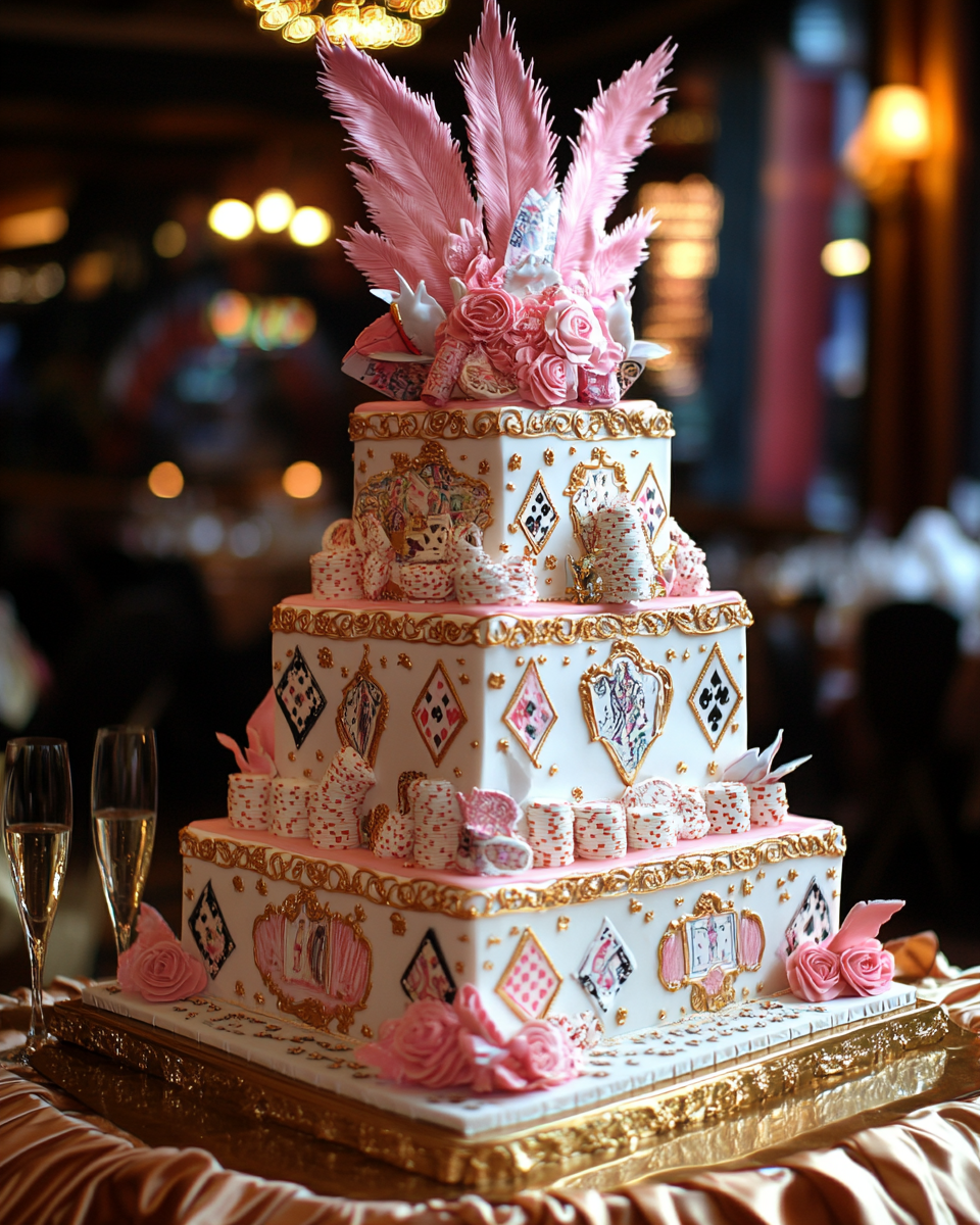 Las Vegas Casino Cake with Showgirl Barbie