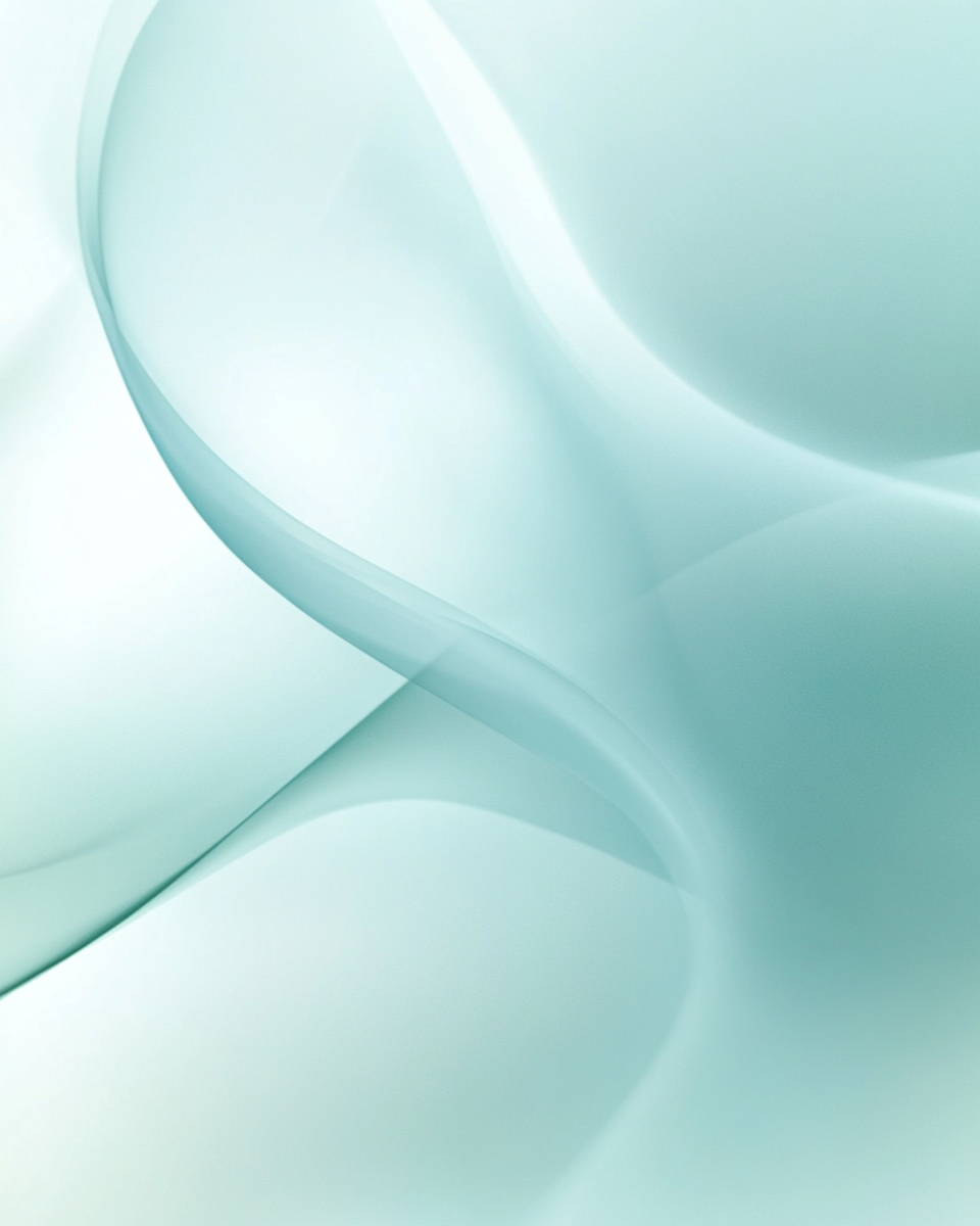 Light blue and white background with soft curves.