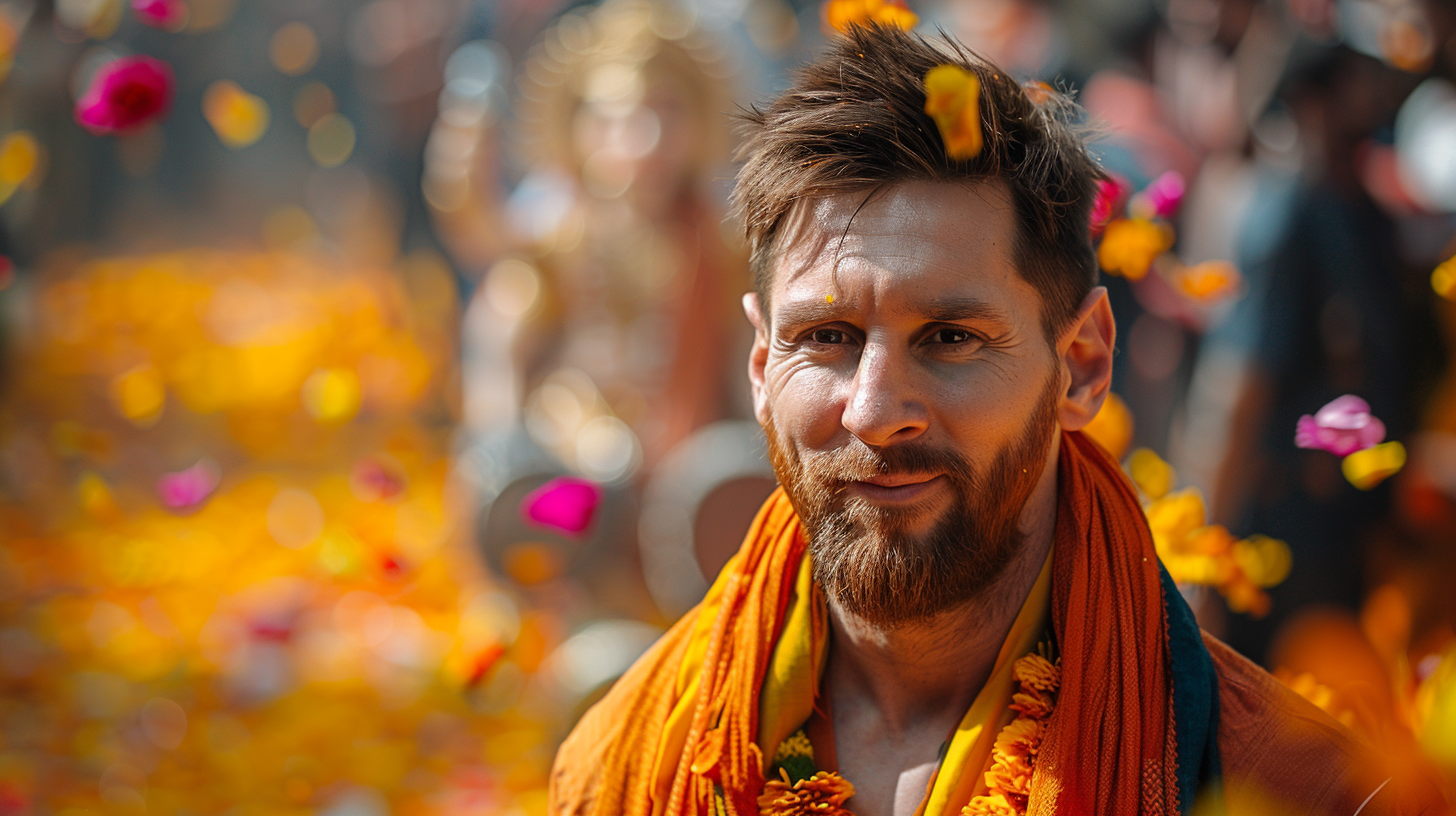 Lionel Messi in India at Ganesh Chaturthi Festival