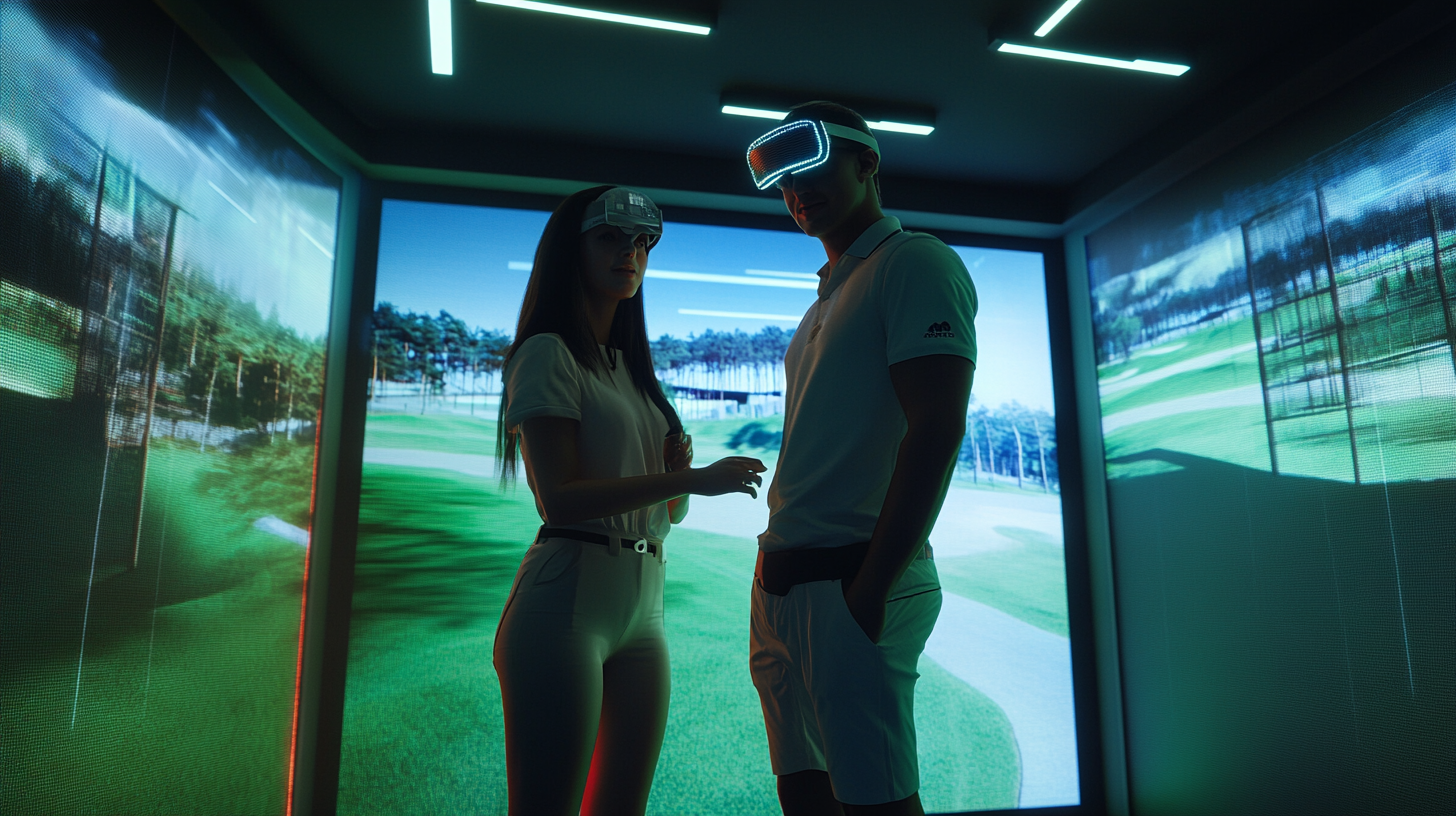 Live Commerce Broadcast in Screen Golf Venue, South Korea