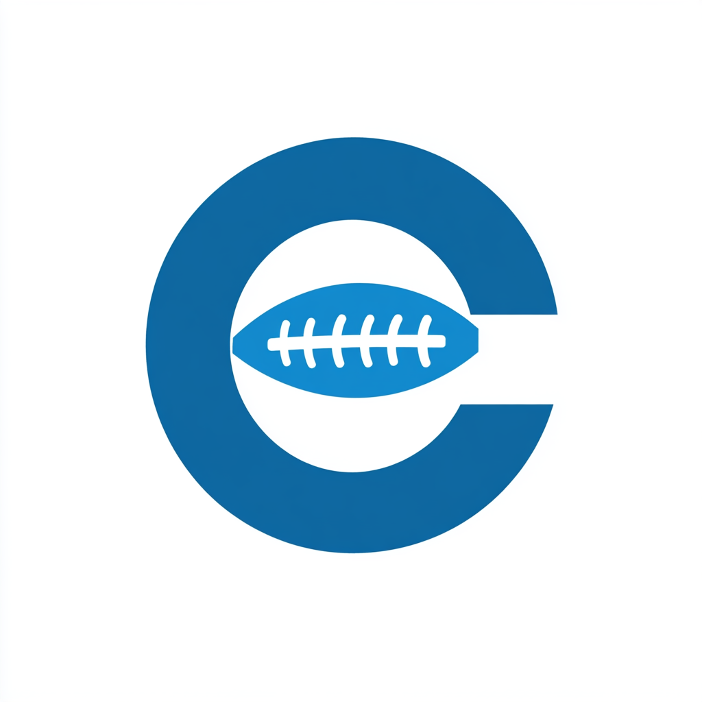 Logo design combining 'O' and 'F' with football 