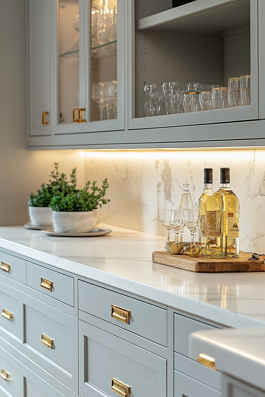 Luxe Gold Accent Kitchen with Opulent Touches.