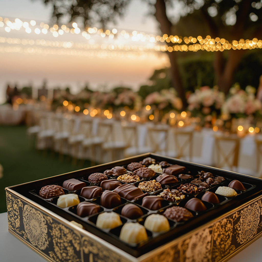 Luxurious Gourmet Chocolates at an Elegant Wedding