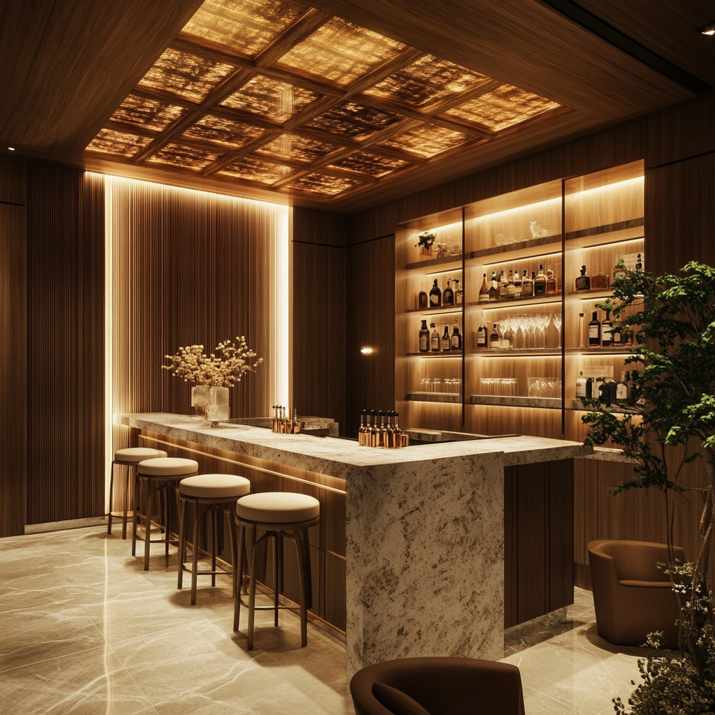 Luxurious Spa Bar Design with Natural Elegance