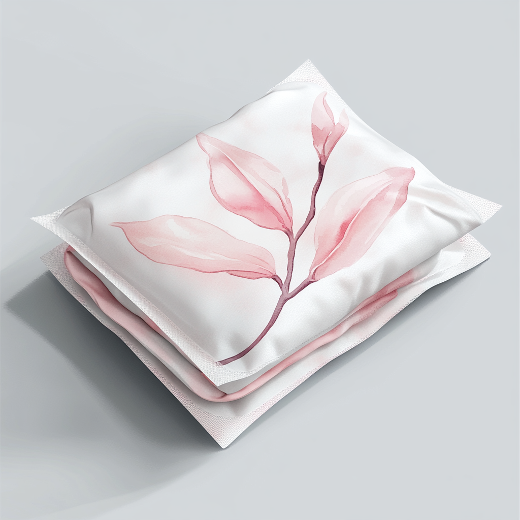 Luxurious white package of detailed watercolor wet wipes