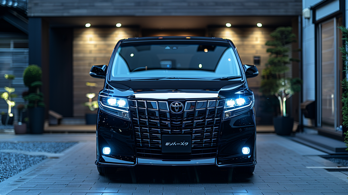 Luxury Black Toyota Alphard Car in Ultra-HD