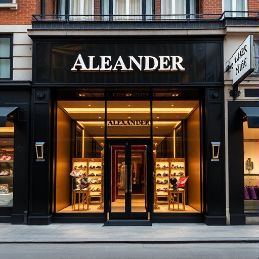 Luxury Shoe Shop Alexander on London High Street 2024.