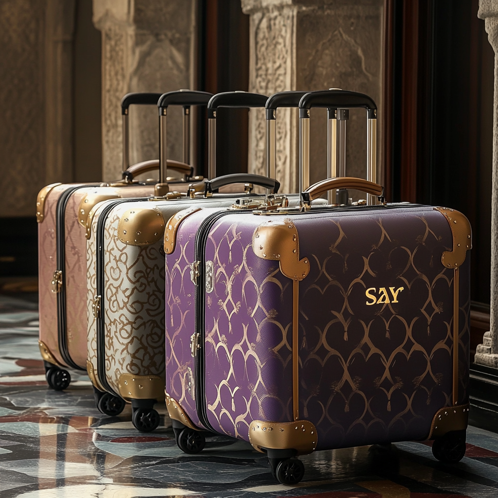 Luxury travel bags Sayr blend Saudi culture.