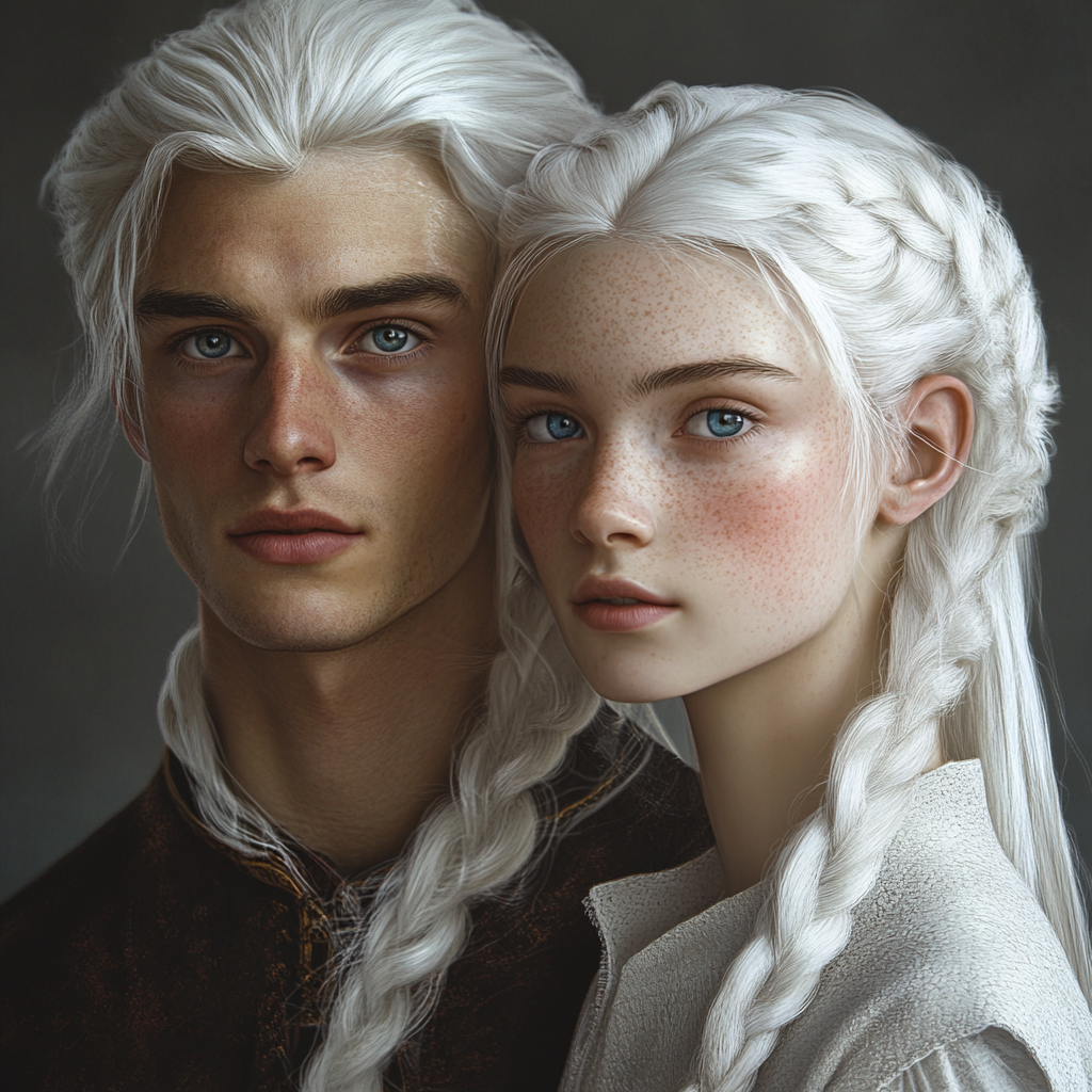 Magical Couple: Draco Malfoy and White-Haired Woman