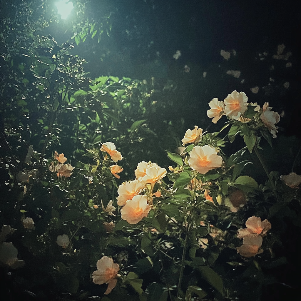 Magical Moonlit Night Garden - iPhone 15 Pro Photo