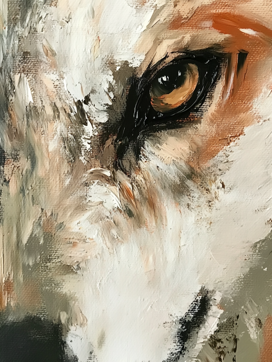 Majestic Wolf Close Up in Modern Art Style