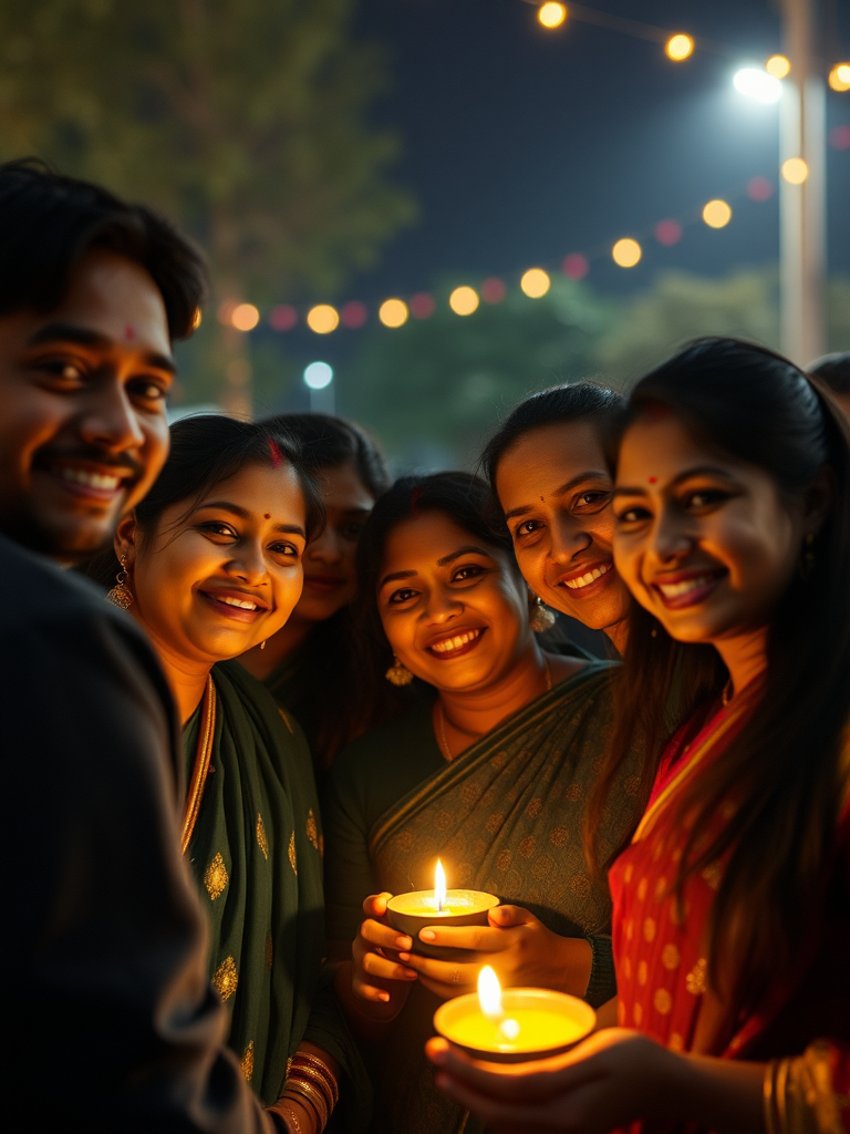 Malayali Friends Celebrating Diwali in Canada