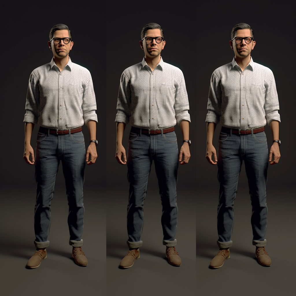 Male Teacher in 3D with Studio Lighting