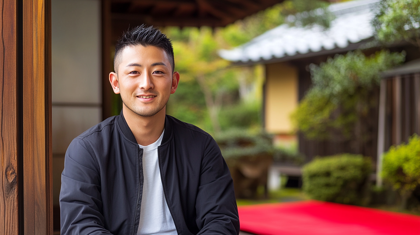 Man in late 20s or early 30s smiling outside.