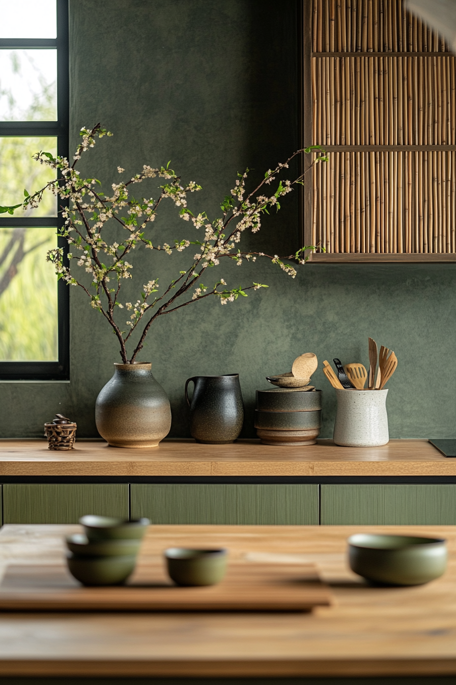 Matcha Inspired Kitchen with Japanese Design Elements 