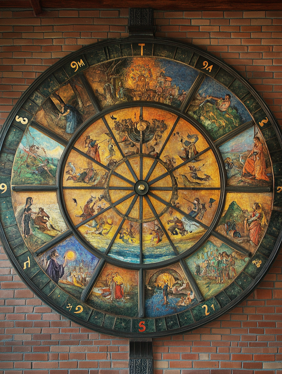 Maya's journey through challenges and triumphs on clock face.