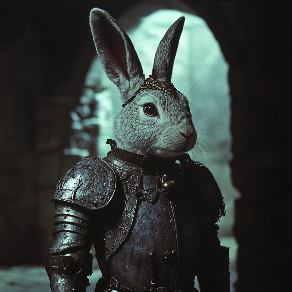 Medieval Rabbit Warrior in 1950's Fantasy Film