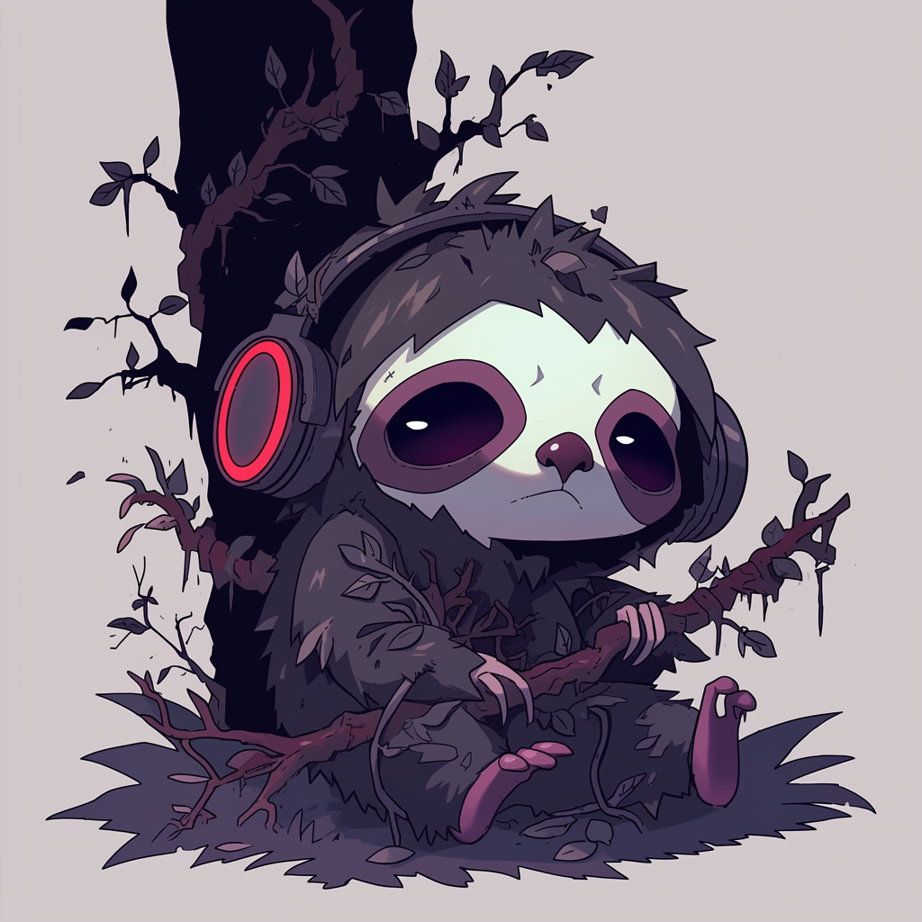 Menacing Chibi Sloth Inspired by Blair Witch Project