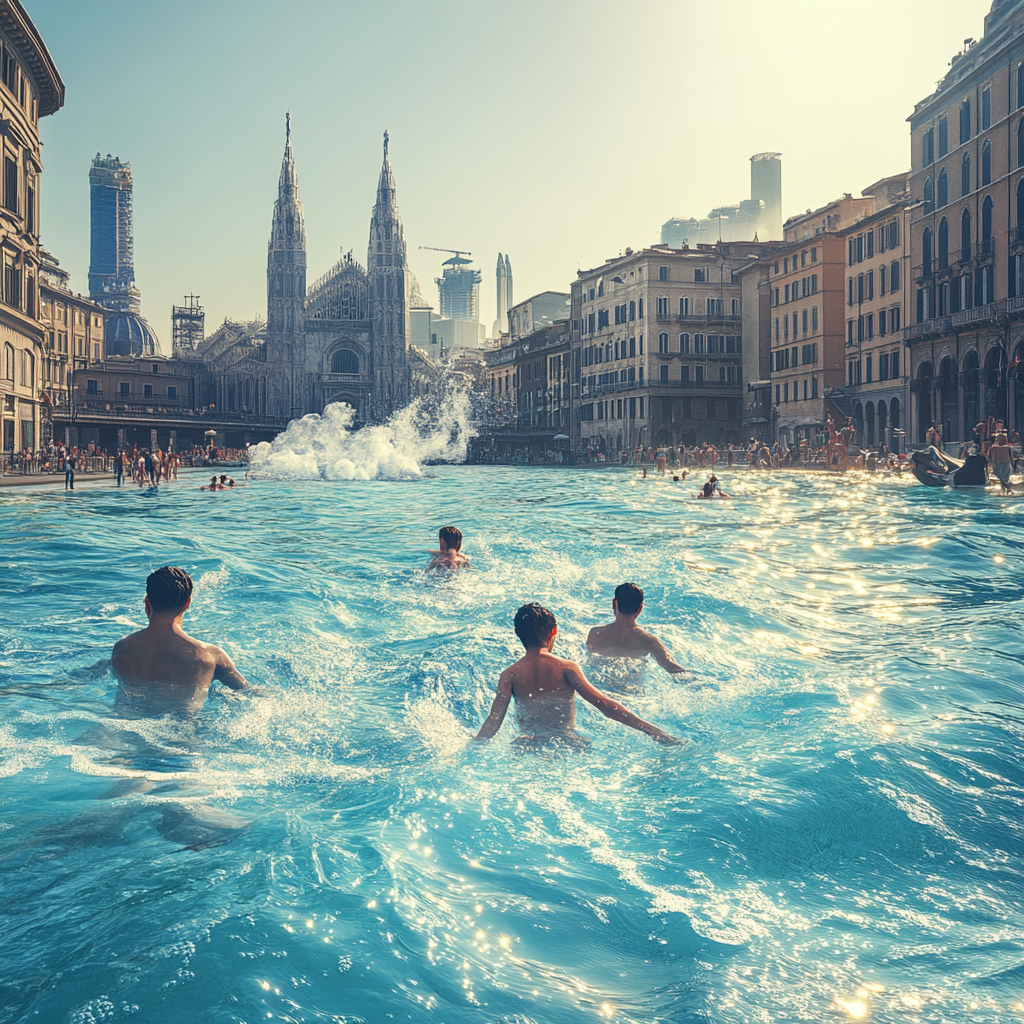 Milan in 2024: fascinating city view with sea.