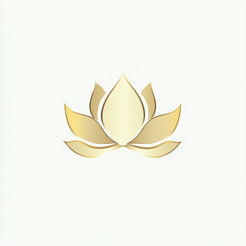 Minimalist Elegant Gold Lotus Logo Med Spa Tranquility