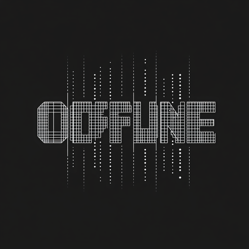 Minimalist O.F.F.L.I.N.E Techno Event Logo