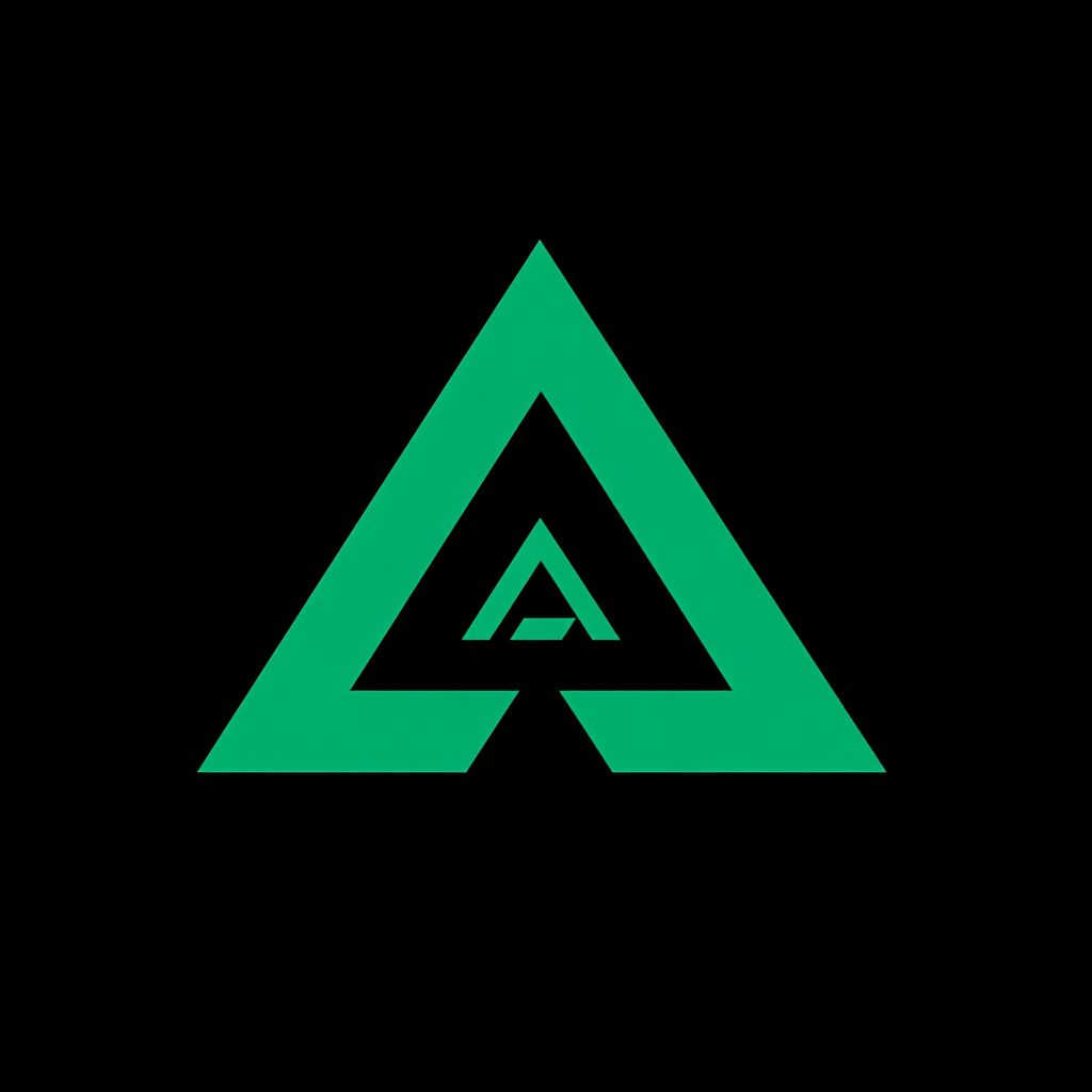 Minimalist logo with green arrow and 'EA' letters.