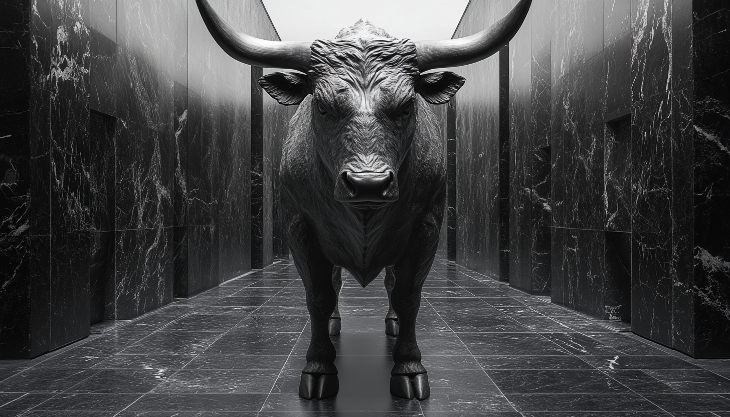 Minotaur in mirrorlike hallway, Leica SL2, Voigtlander lens.