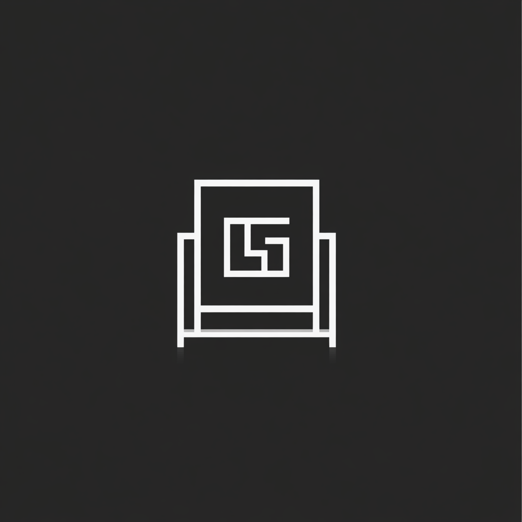 Modern GS Furniture Logo: Clean, Sophisticated, Monochromatic.