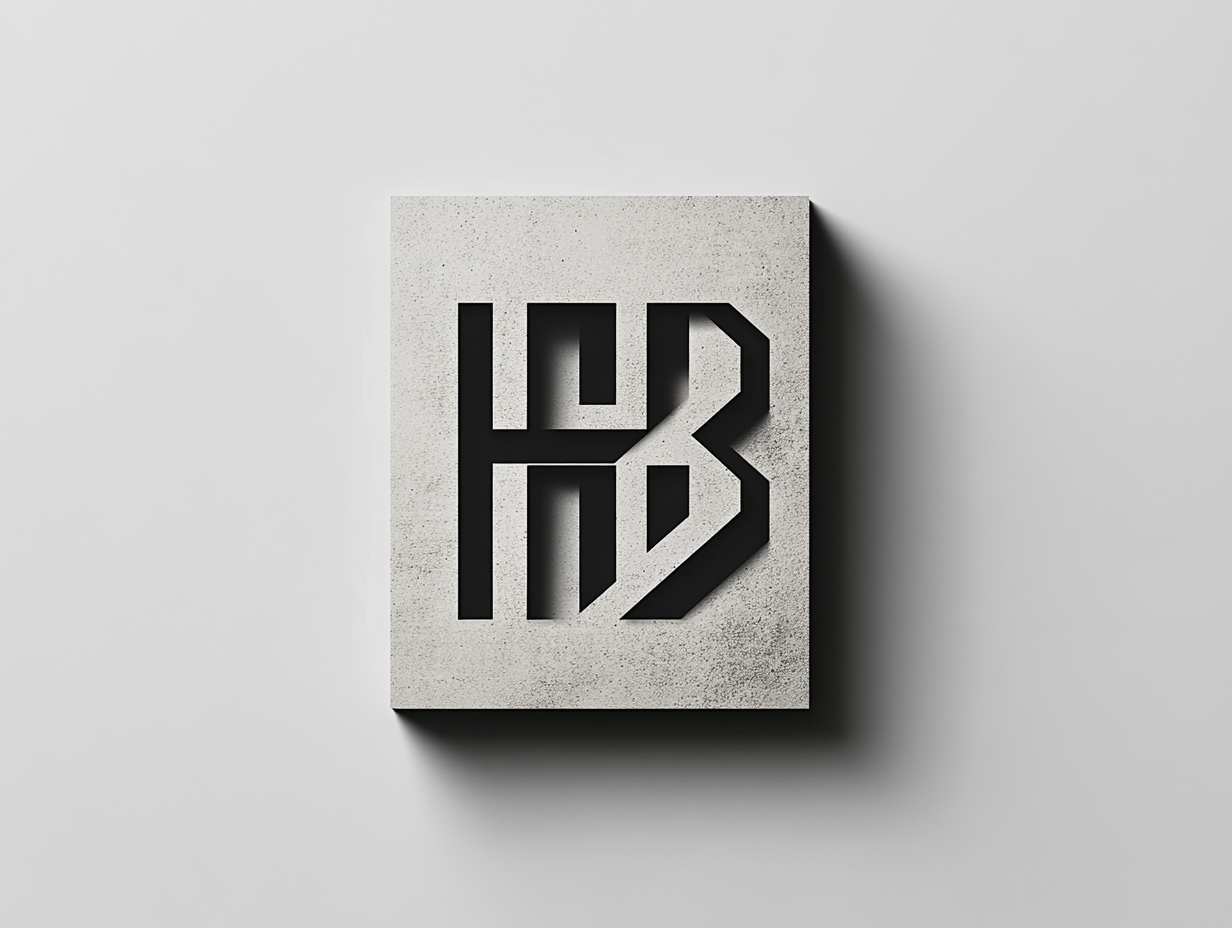 Modern HB Company Logo Design with Minimalist Style