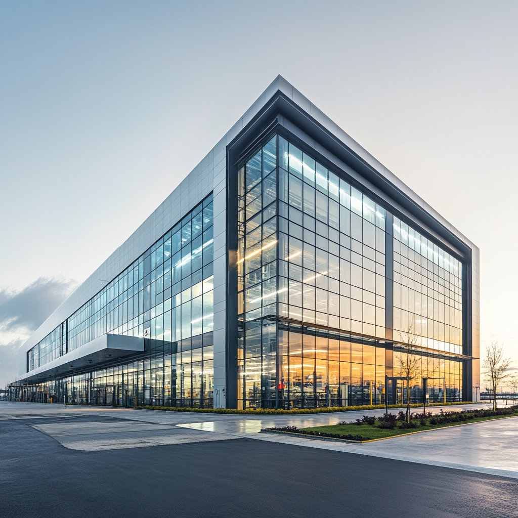 Modern Industrial Factory - Glass and Steel Structure