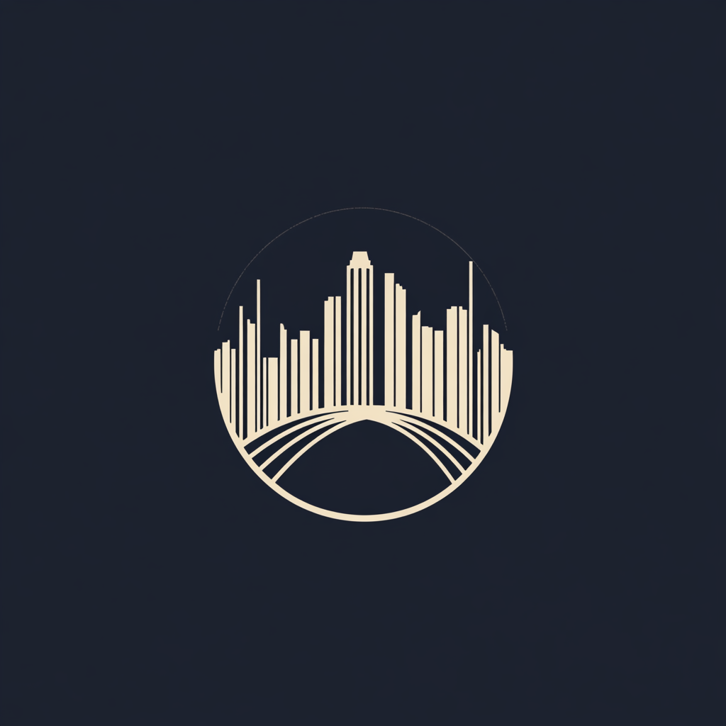 Modern Logo for 'The Bridge Properties': Trust and Strength.