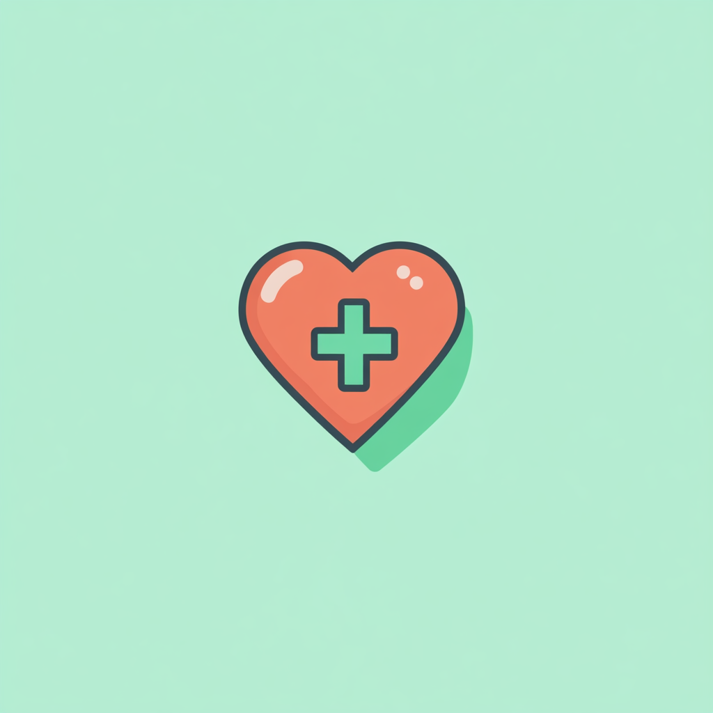 Modern health icon in calming colors