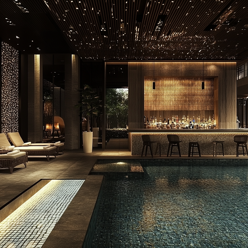 Modern spa bar concept with innovative design elements 