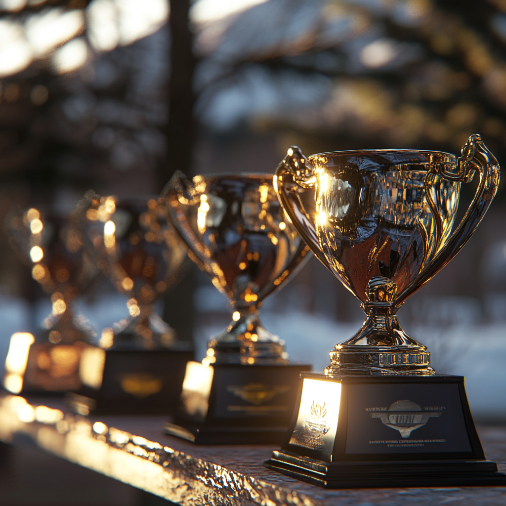 Morning Winter E-sports Gaming Competition Trophies