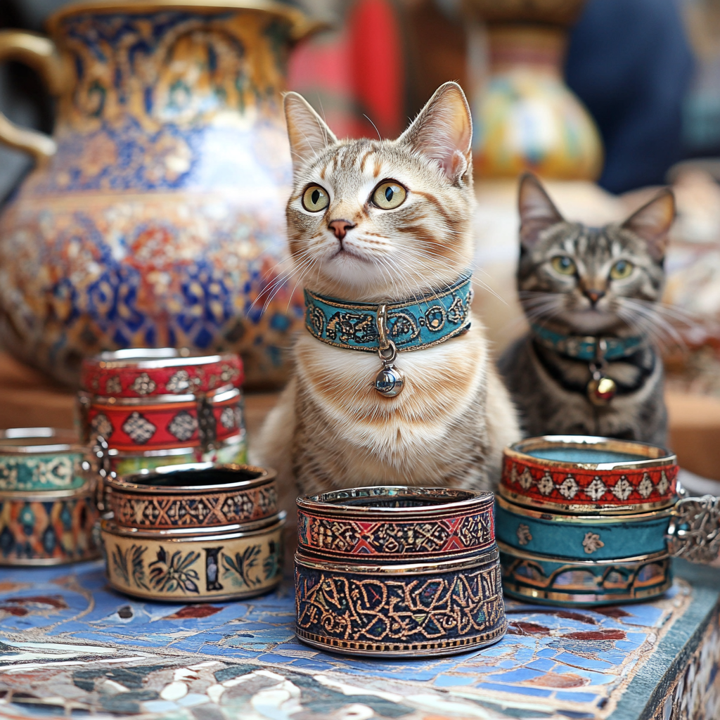 Moroccan Cat Collars Showcase Vibrant Patterns