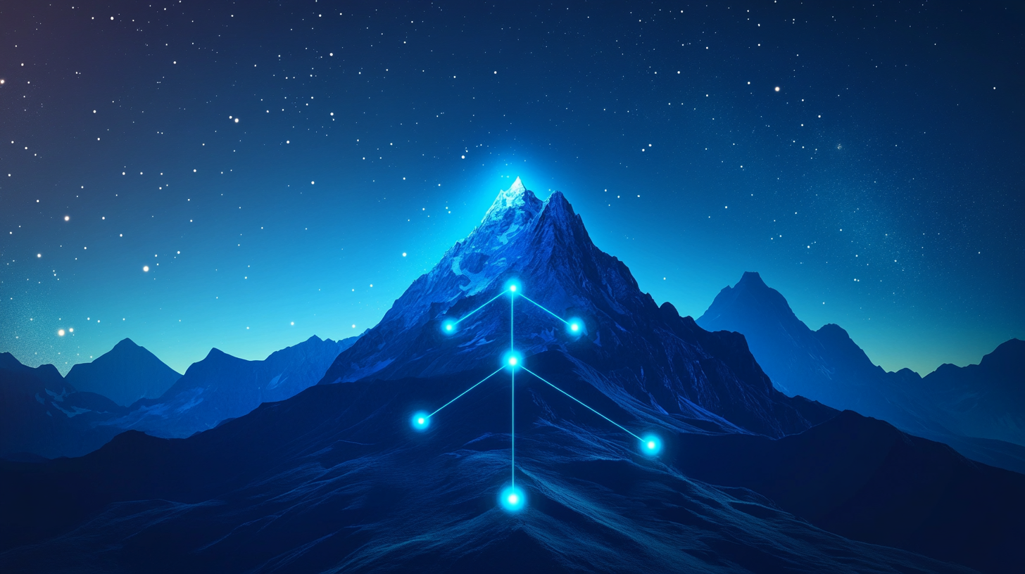 Mountain with Five Glowing Points: SMART Model Journey