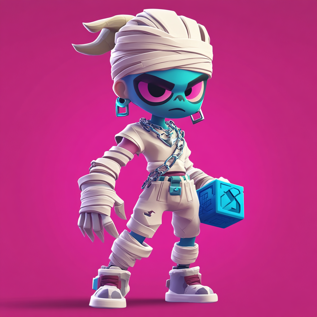 Mummy-inspired Brawl Stars character with modern twist