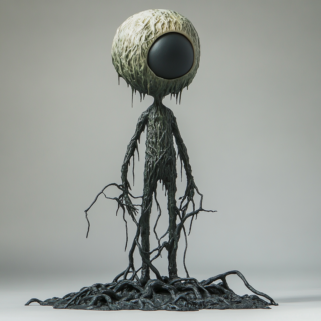 Mysterious Vinyl Figure: Eerie Forest Character with Branches