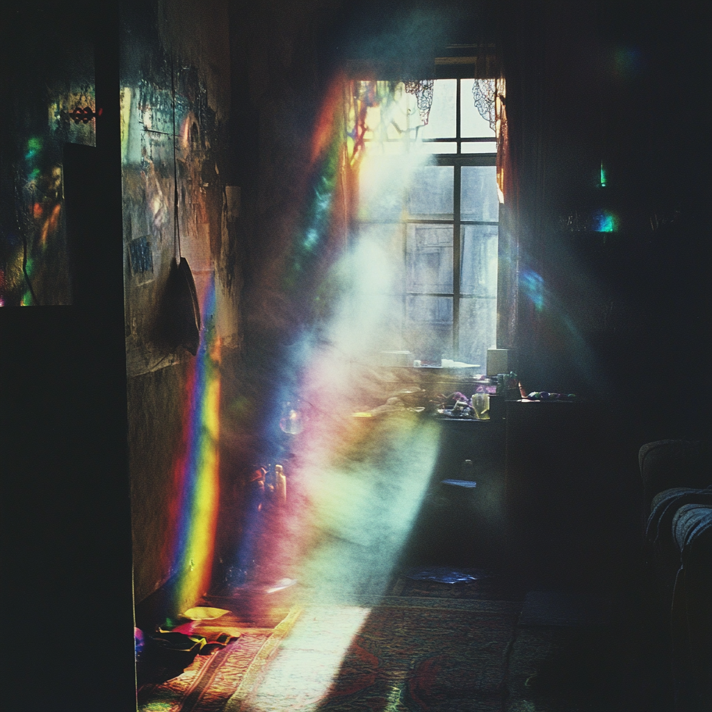 Mysterious room with complex lighting in Wolfgang Tillmans photograph.